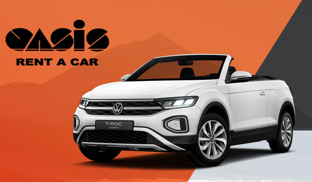 Volkswagen T-Roc cabriolet van Oasis Huur een auto op Tenerife.