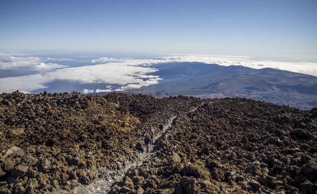 Bergpad in het Nationaal Park Teide, Tenerife.