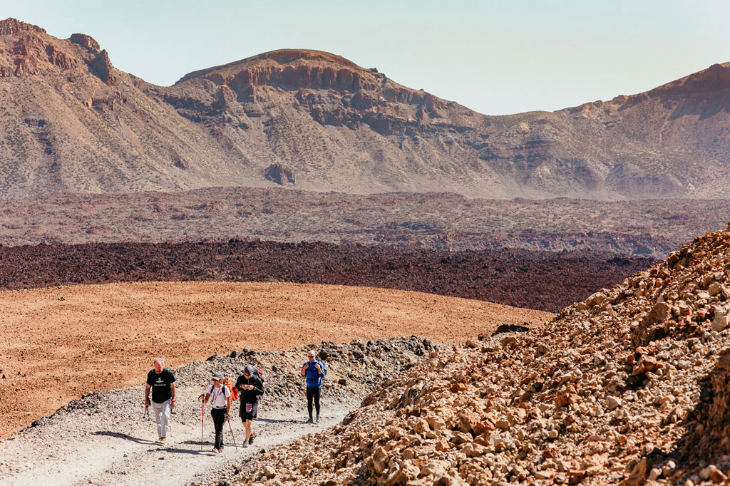 Wandelpad in Nationaal Park Teide, Tenerife.